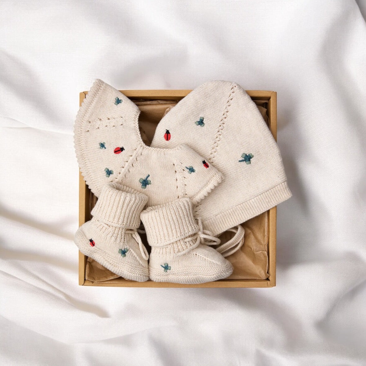 Saga Geschenkbox Beige/Rosa