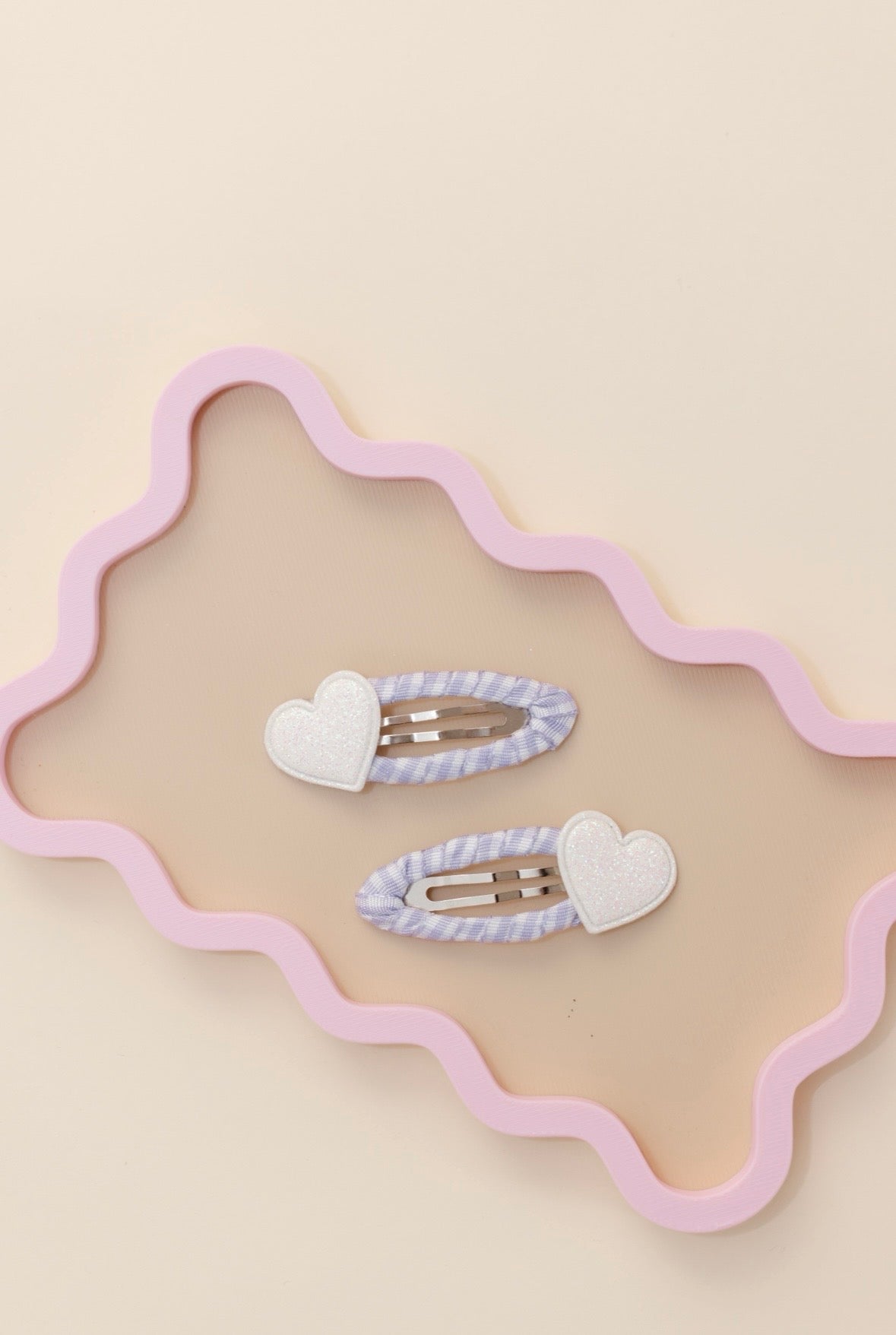 Glitzernde Herz-Haarspangen – 2er-Set