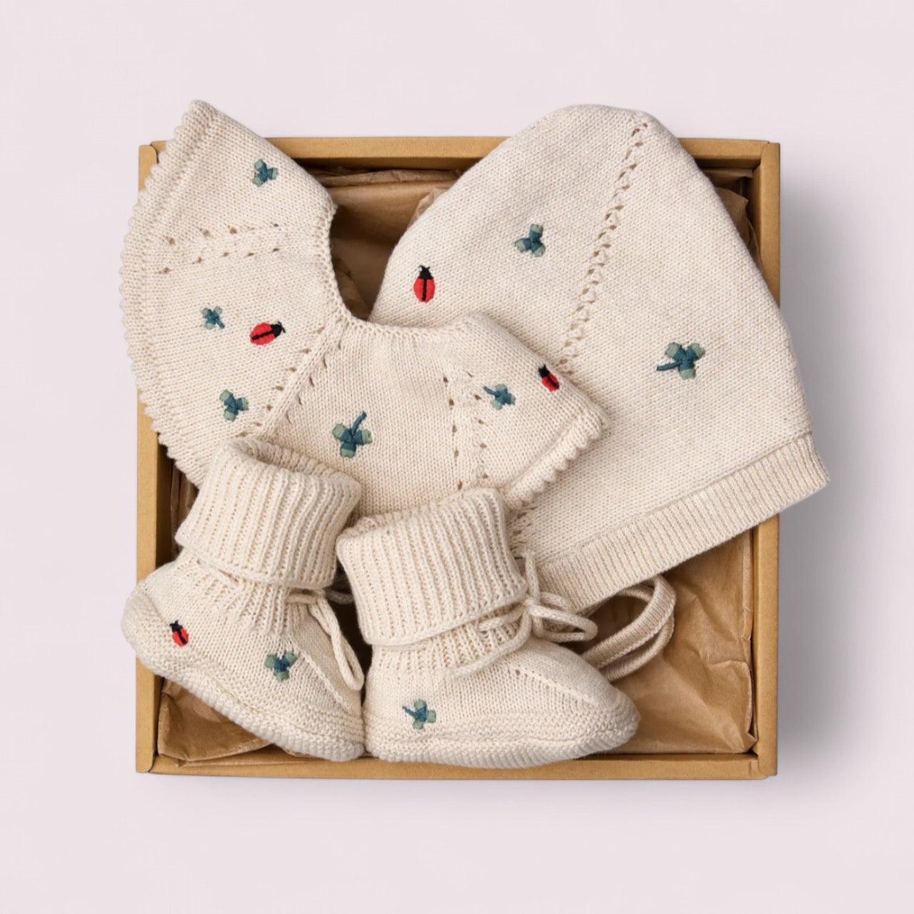 Saga Geschenkbox Beige/Rosa