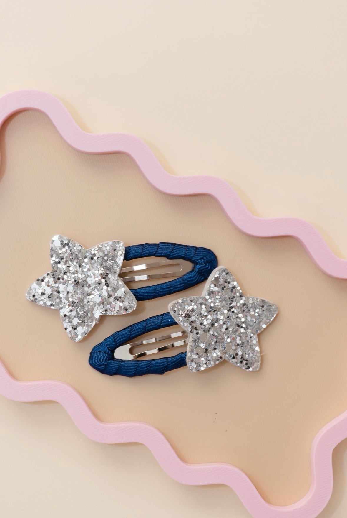 Glitzernde Stern-Haarspangen – 2er-Set
