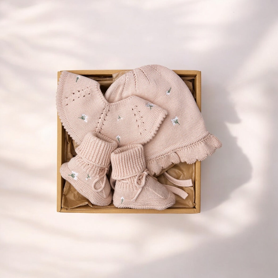 Saga Geschenkbox Beige/Rosa