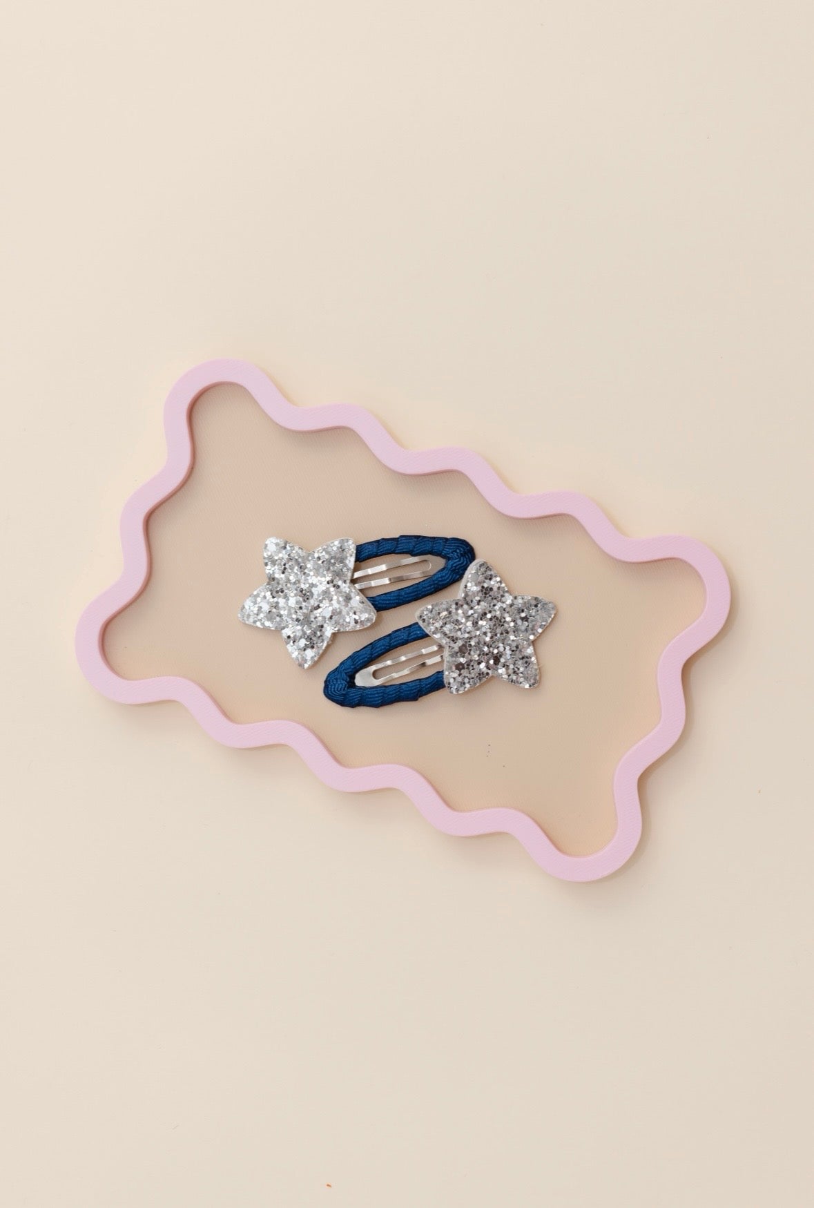 Glitzernde Stern-Haarspangen – 2er-Set
